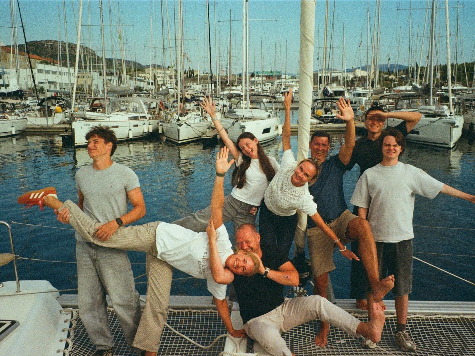 A small group enjoying a private sailing day together